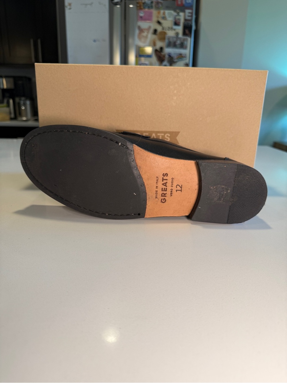 GREATS - Black Leather Penny Loafers in Men’s Size 12 - Picture 9 of 15